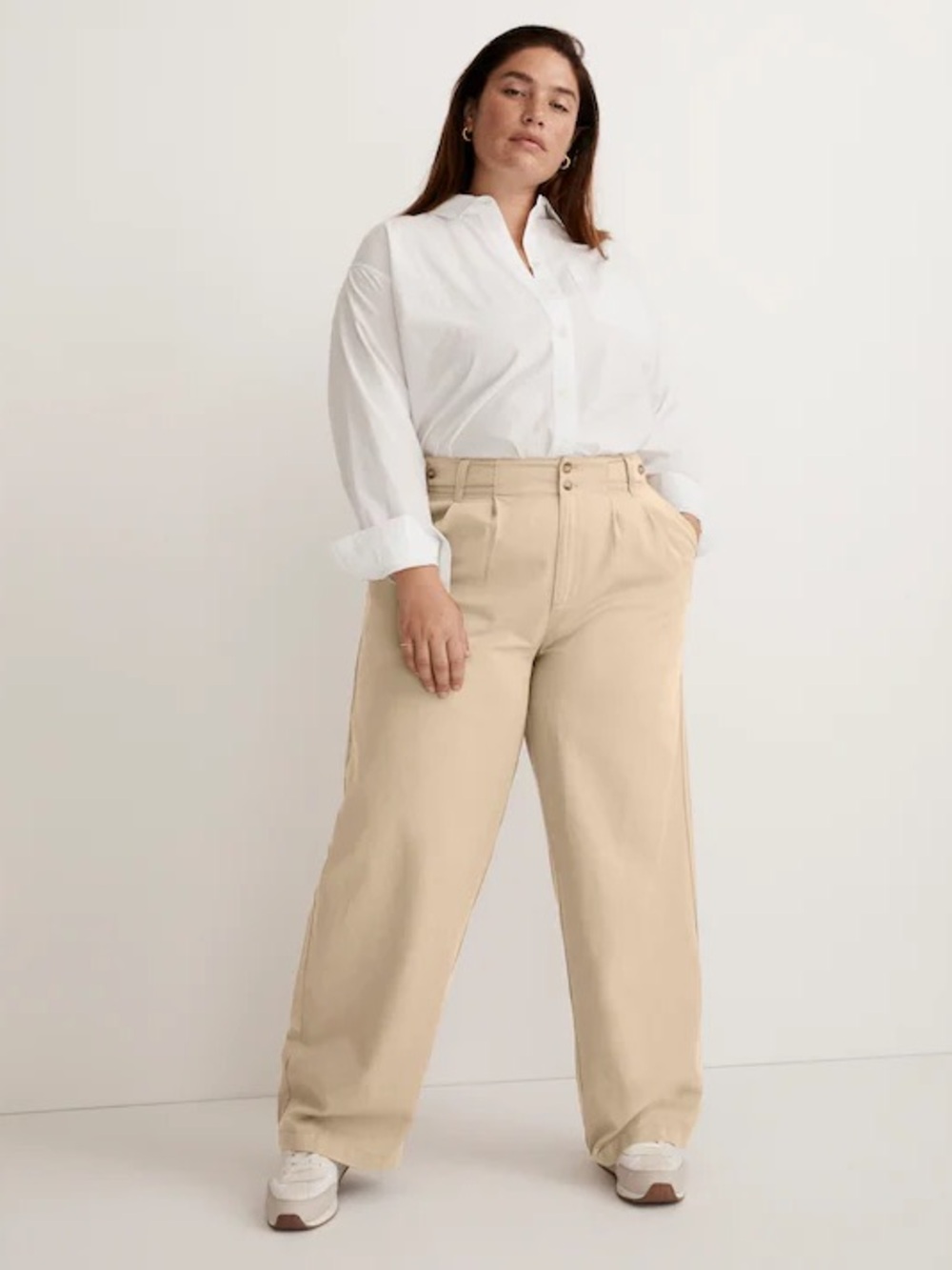 Madewell The Plus Harlow Wide-Leg Pant in Drapey Twill